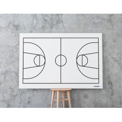 Suchościeralna tablica whiteboard z boiskiem koszykówki, koszykówka